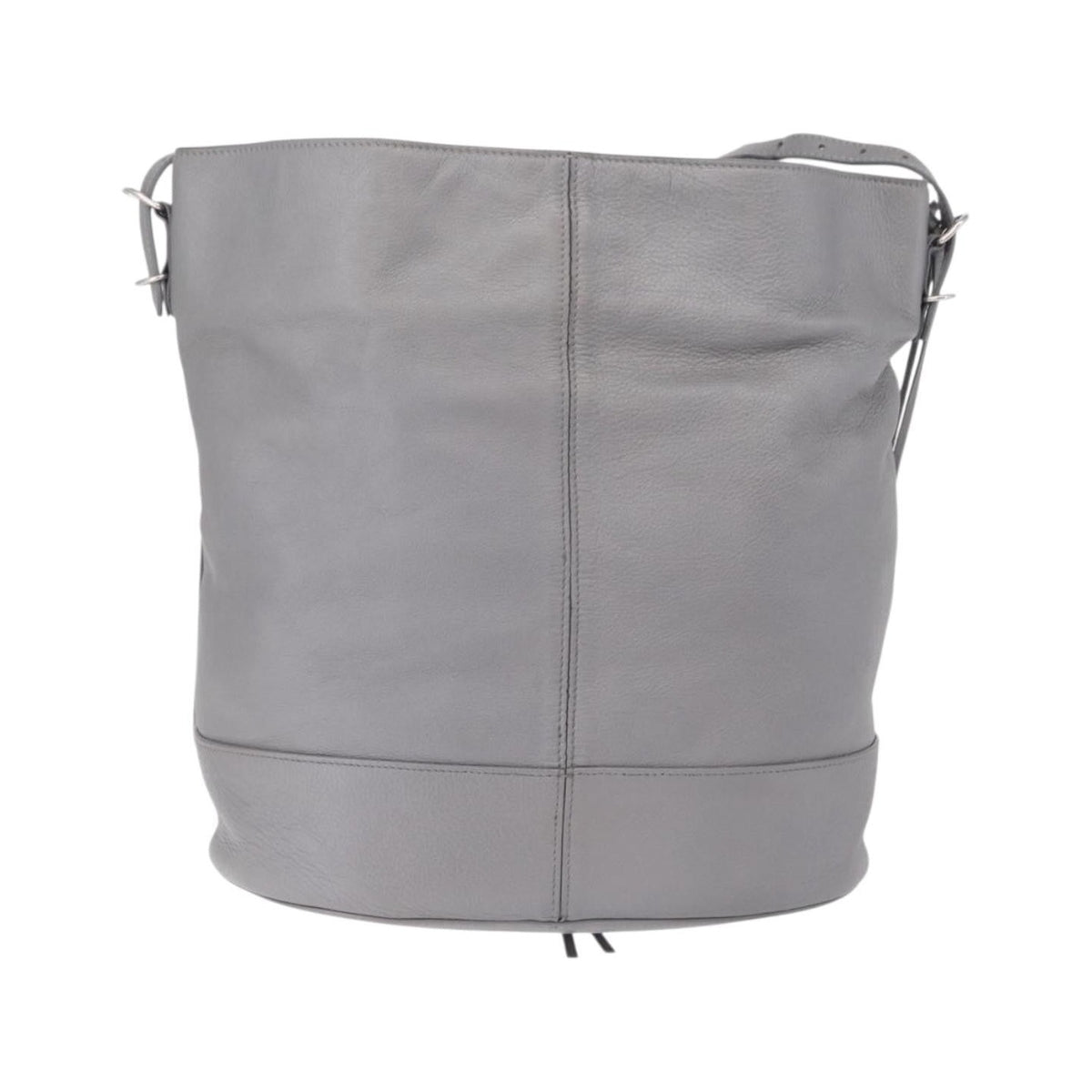 Balenciaga Papier Drop Bucket Leather, Silver, Leather, Handbag