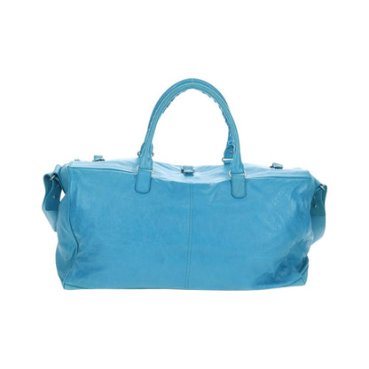 Balenciaga Squash Duffle Leather, Blue, Leather, Handbag