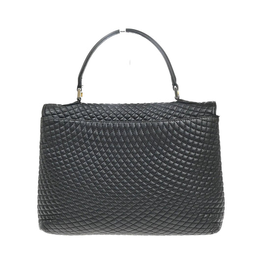 Bally Vintage Quilted Leather, Black, Leather, Handbag