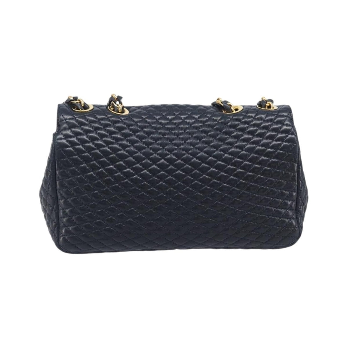 Bally Vintage Quilted Leather, Navy, Leather, Shoulder Bag