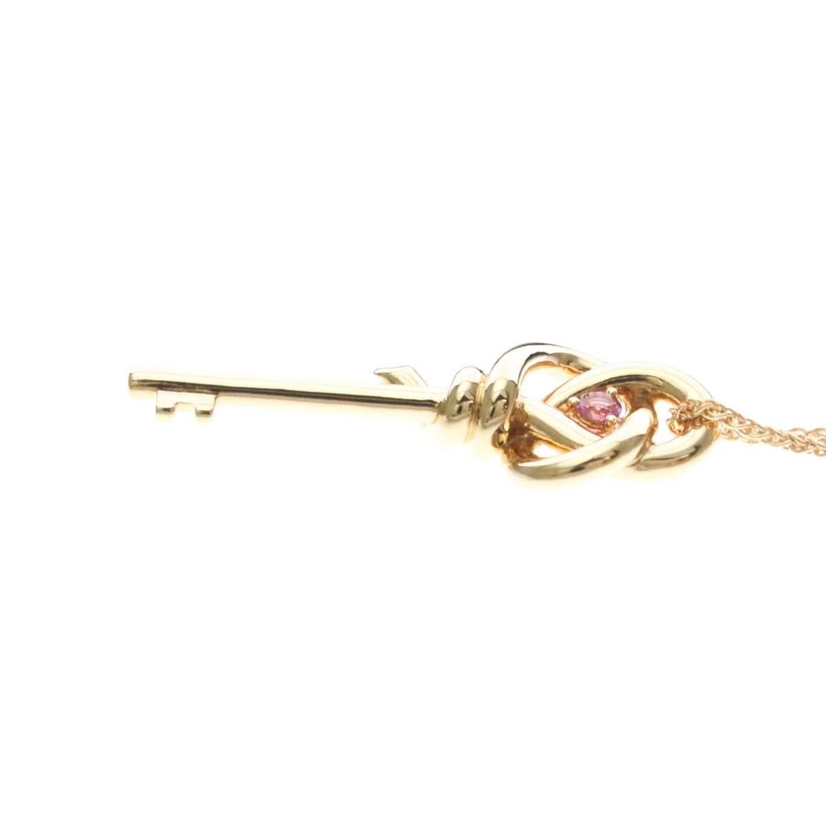 Tiffany & Co. Knot Key Pendant 18K Rose Gold, Gold, Pink Gold, Necklace