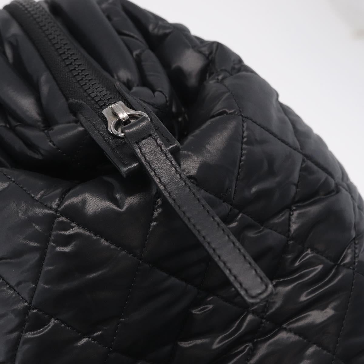 Chanel Coco Cocoon Bowling Quilted Nylon, Black, Nylon, Handbag