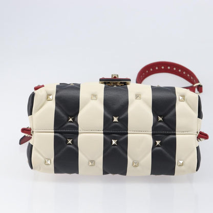 Valentino Garavani Candystud Top Handle Leather, Red, Leather, Handbag