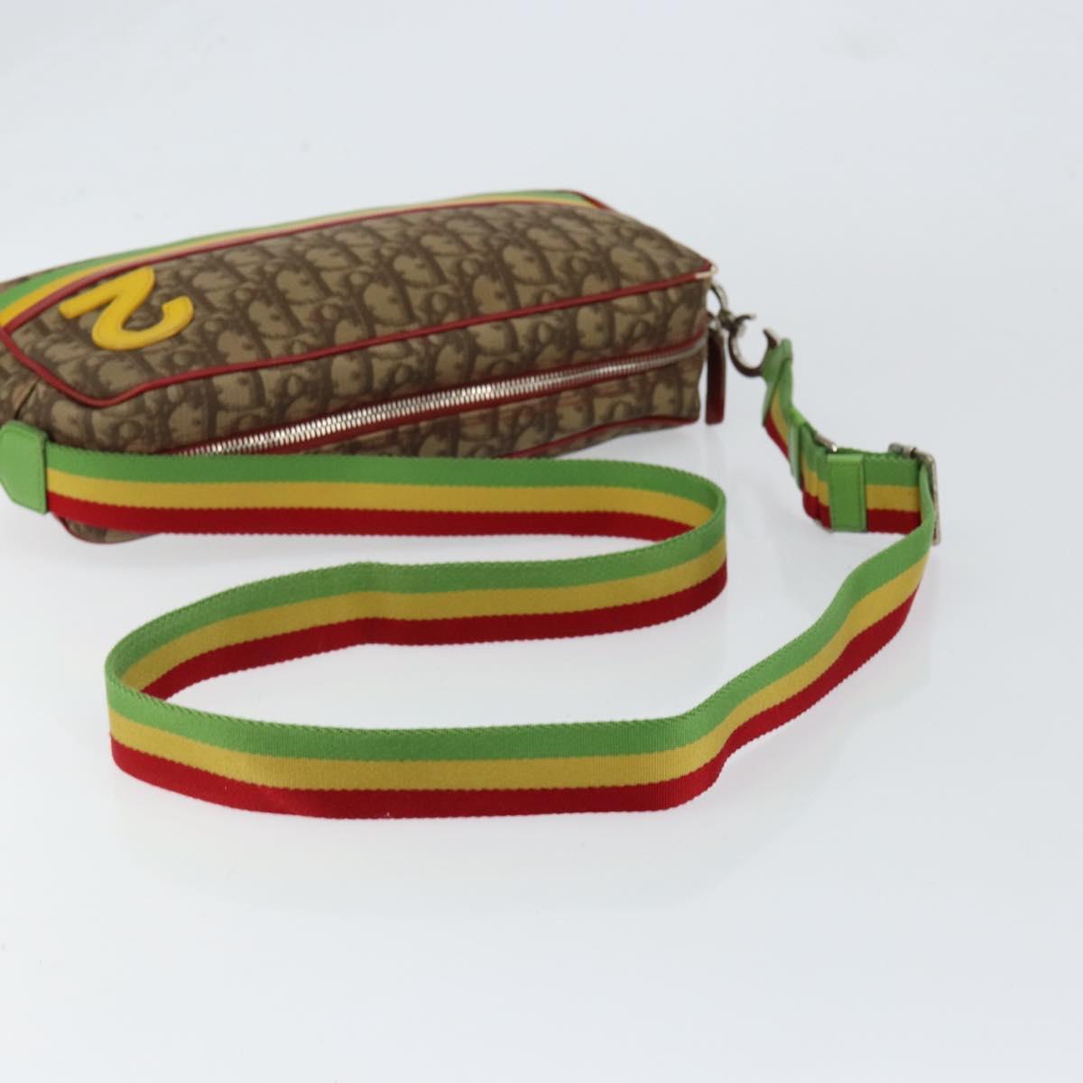 Christian Dior Vintage Rasta Crossbody Bag Diorissimo Canvas, BEIGE, CANVAS, Shoulder bag