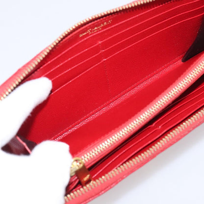 Saint Laurent Loulou Zip Around Matelasse Chevron Leather, Red, Leather, Wallet