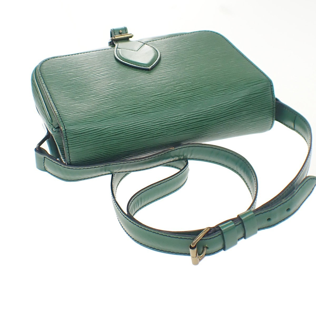 Louis Vuitton Cartouchiere Epi Leather, Green, Leather, Handbag