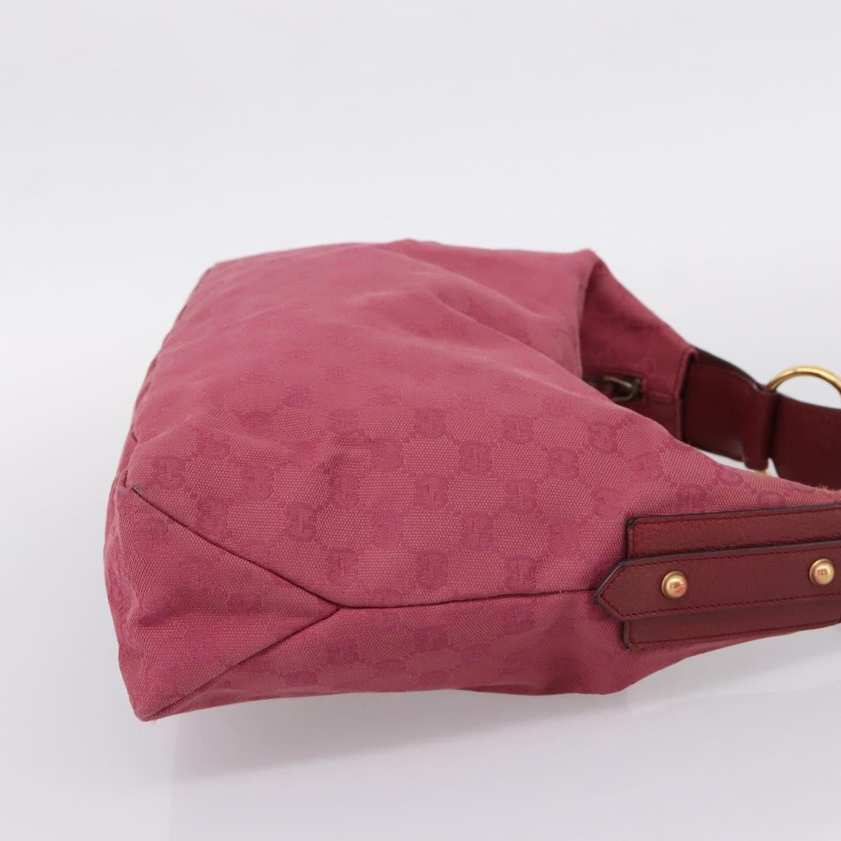Gucci Horsebit Hobo GG Canvas, Pink, Canvas, Shoulder Bag