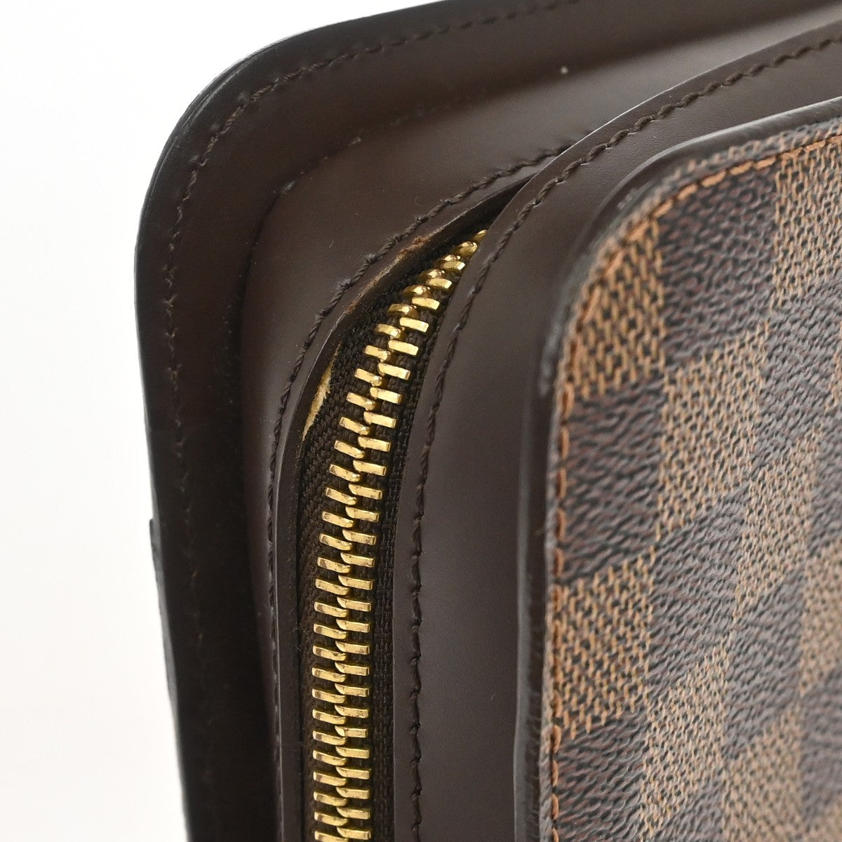 Louis Vuitton Pochette Saint Louis Damier, Brown, Canvas, Clutch