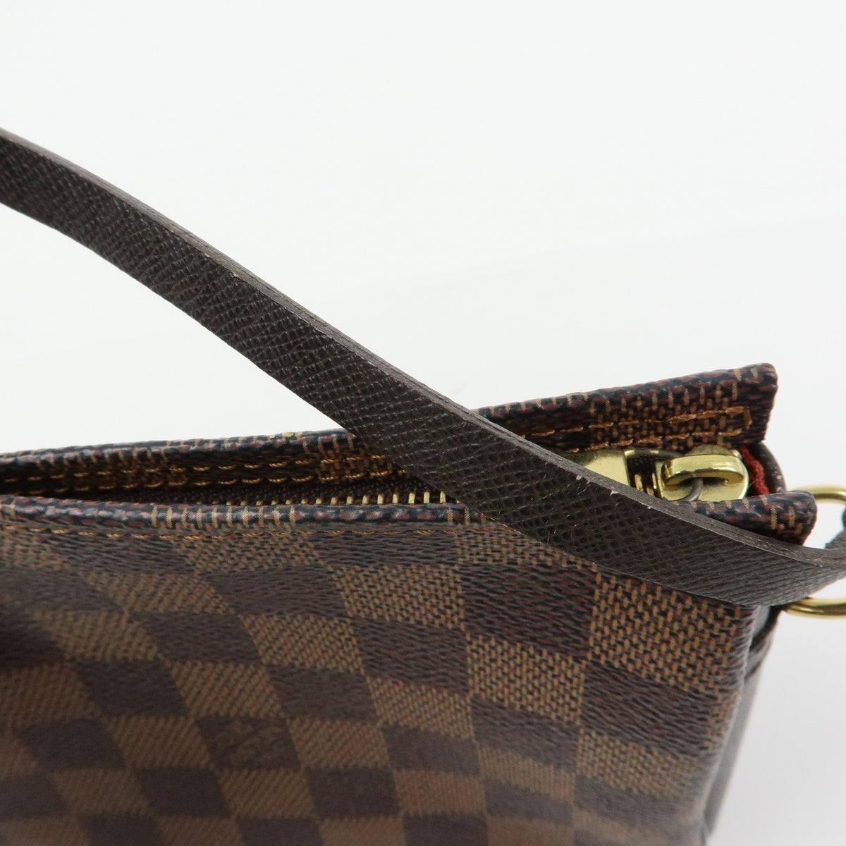 Louis Vuitton Trousse Make Up Damier, Brown, Canvas, Clutch