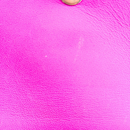 Balenciaga Hourglass Top Handle Crocodile Embossed Leather, Pink, Leather, Handbag