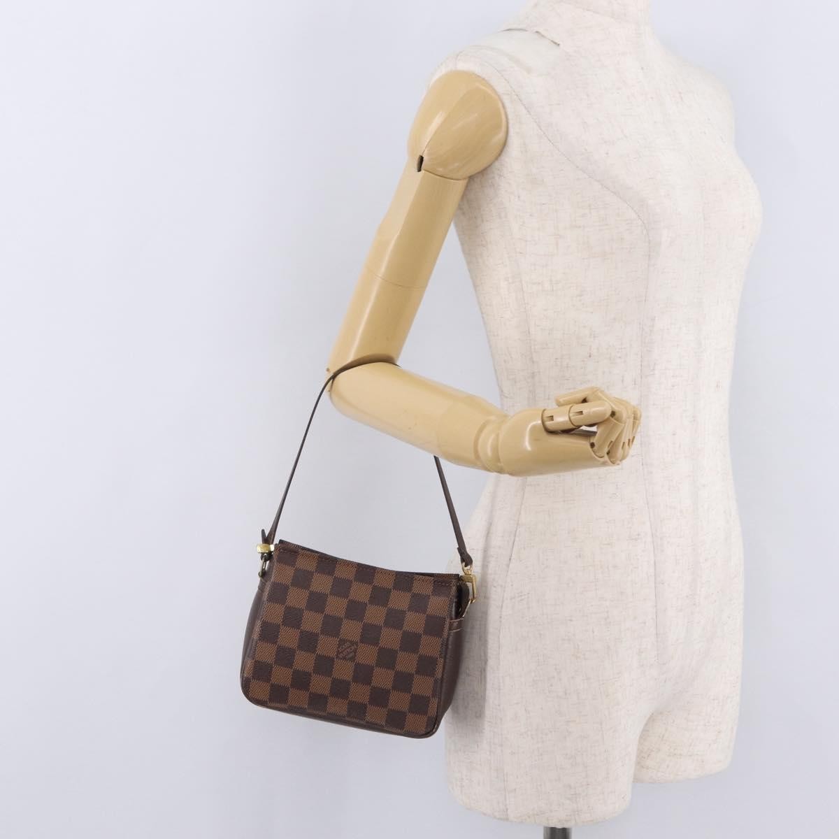 Louis Vuitton Trousse Make Up Damier, Brown, Canvas, Clutch