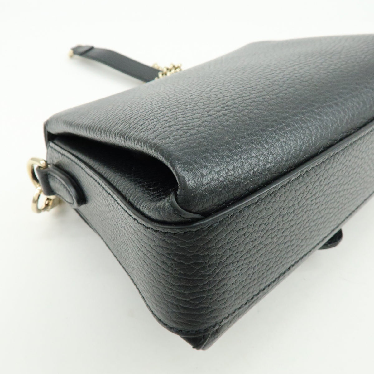 Gucci Interlocking Leather, Black, Leather, Shoulder Bag