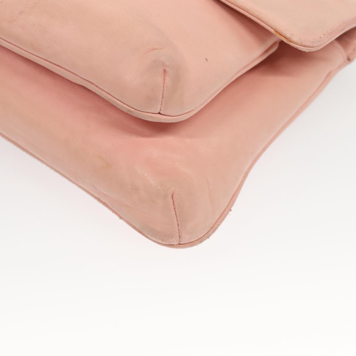 Chanel Mademoiselle Chocolate Bar Clutch Quilted Lambskin, PINK, LEATHER, Shoulder bag