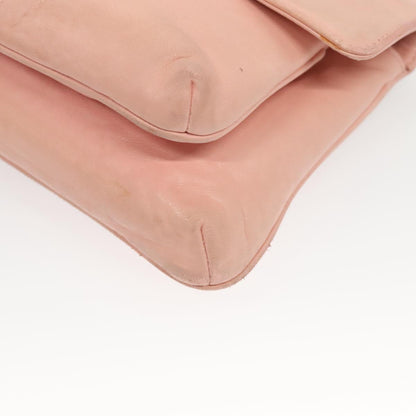 Chanel Mademoiselle Chocolate Bar Clutch Quilted Lambskin, PINK, LEATHER, Shoulder bag