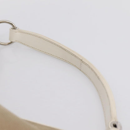 Prada Canapa Hobo Canvas with Leather, Beige, Canvas, Shoulder Bag