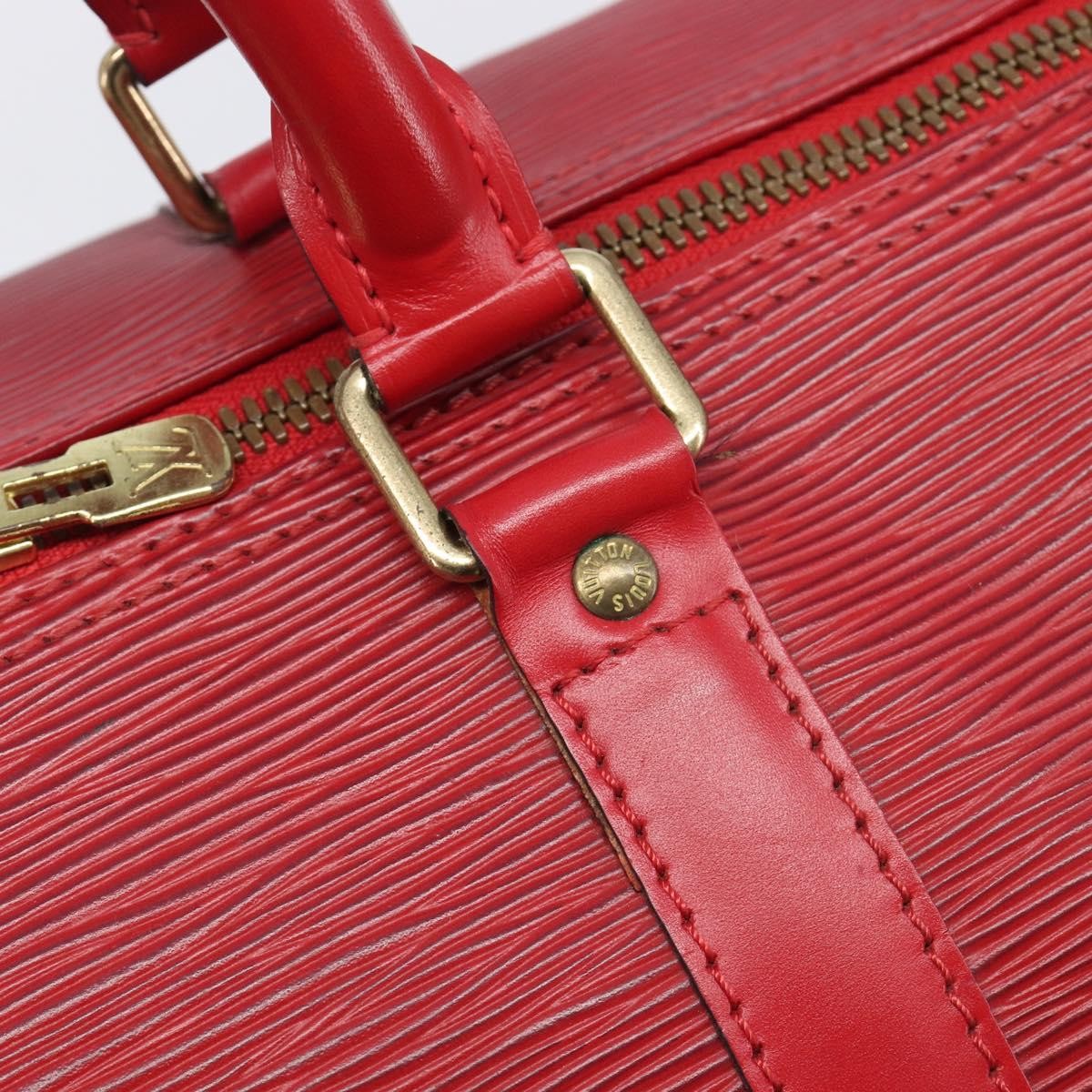 Louis Vuitton Keepall Epi Leather, Red, Leather, Travel Bag