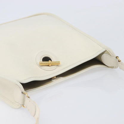 Hermes Vespa Courchevel, White, Leather, Shoulder Bag