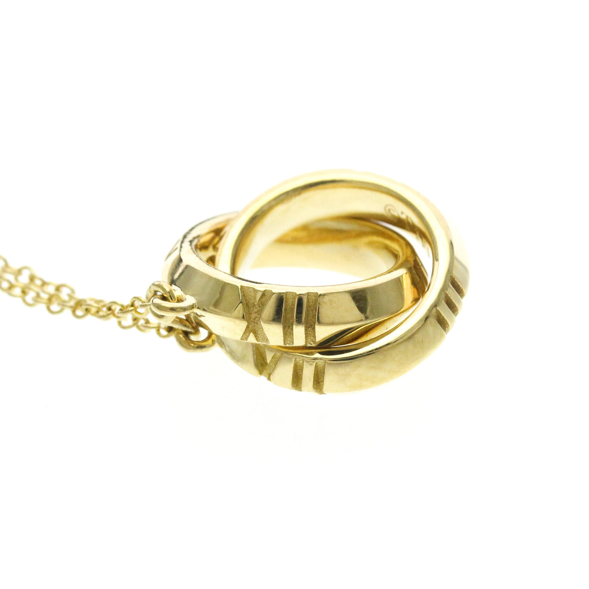 Tiffany & Co. Atlas X Closed Interlocking Pendant 18K Yellow Gold, Gold, Yellow Gold, Necklace