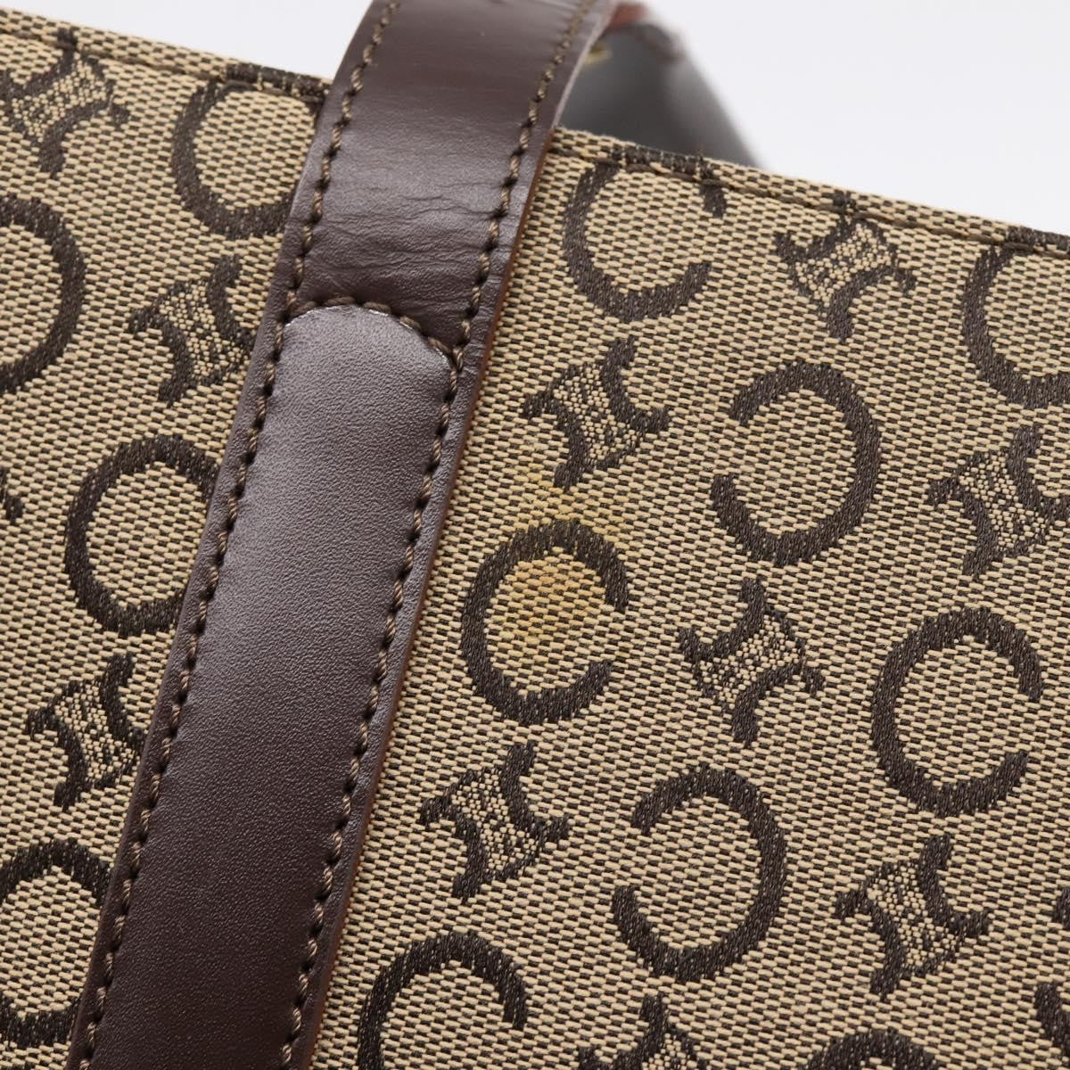 Celine C Macadam Canvas and Leather, Beige, Canvas, Tote Bag