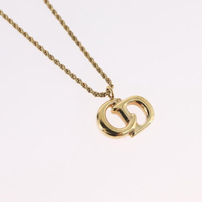Christian Dior CD Pendant Metal, Gold, Metal, Necklace
