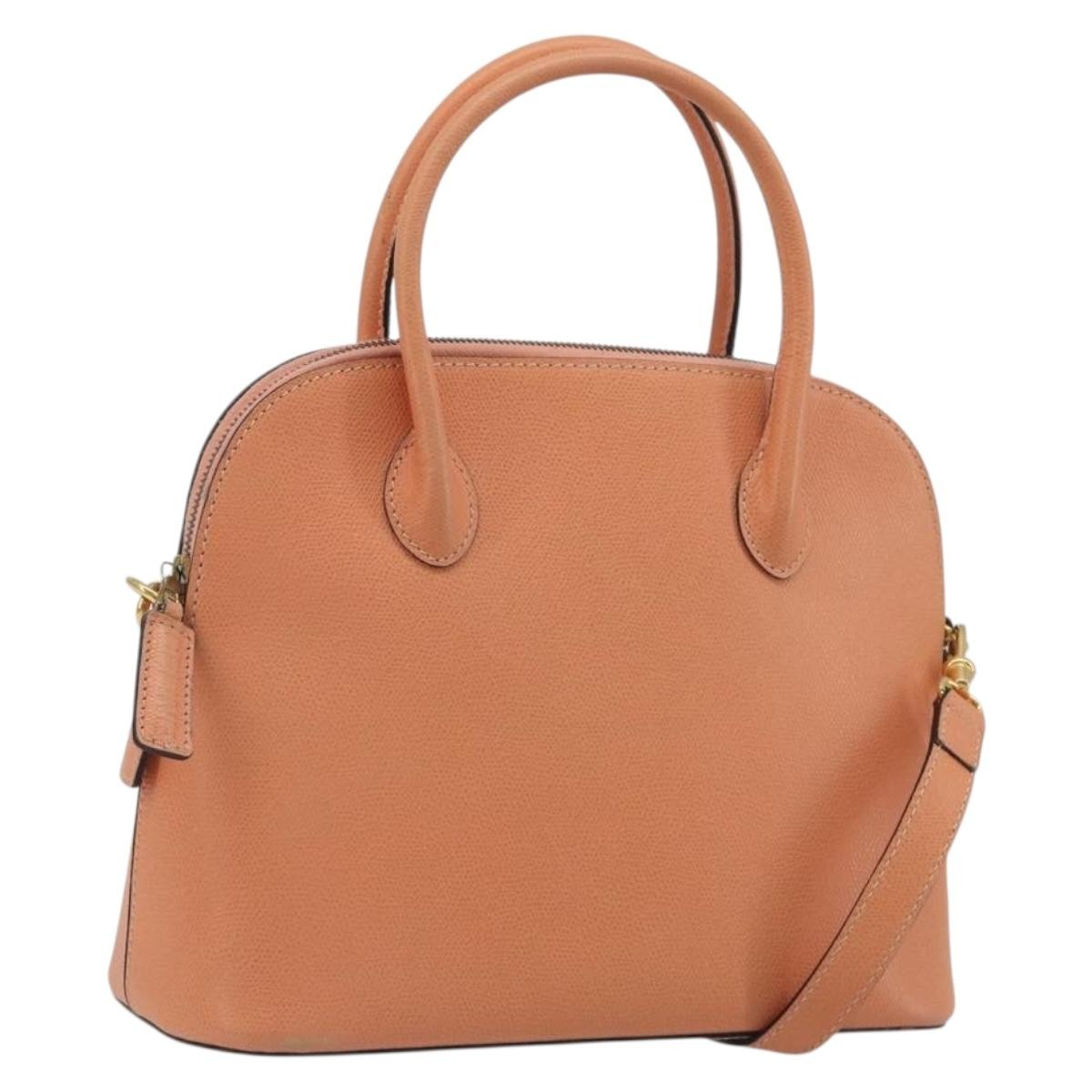 Celine Vintage Convertible Bowler Leather, Orange, Leather, Handbag
