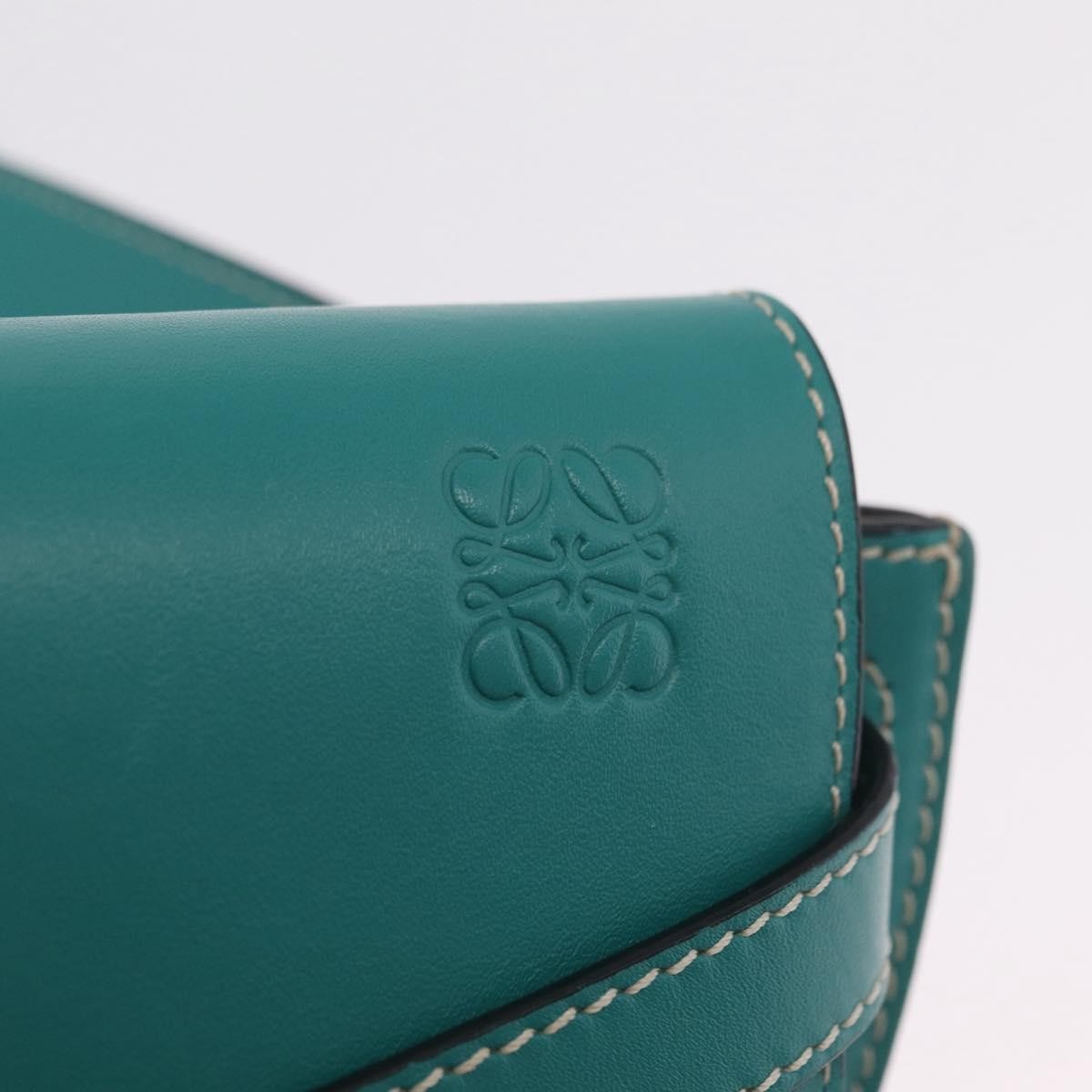 Loewe Gate Belt Leather, Green, Leather, Handbag