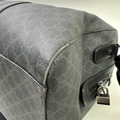 Gucci GG Supreme Carry-On Duffle Bag GG Canvas and Leather, Black, Canvas, Travel Bag