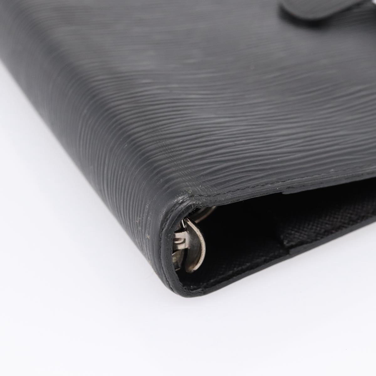 Louis Vuitton Agenda Cover Epi Leather, Black, Leather, Wallet