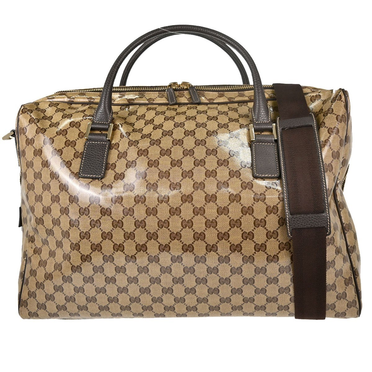 Gucci GG Top Handle GG Matelasse Leather, Beige, PVC, Tote Bag