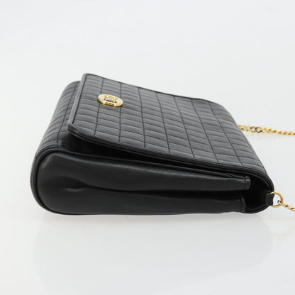 Celine Flap Shoulder Leather, Black, Leather, Shoulder Bag