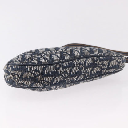 Christian Dior Vintage Saddle Bag Canvas, Navy, Canvas, Clutch