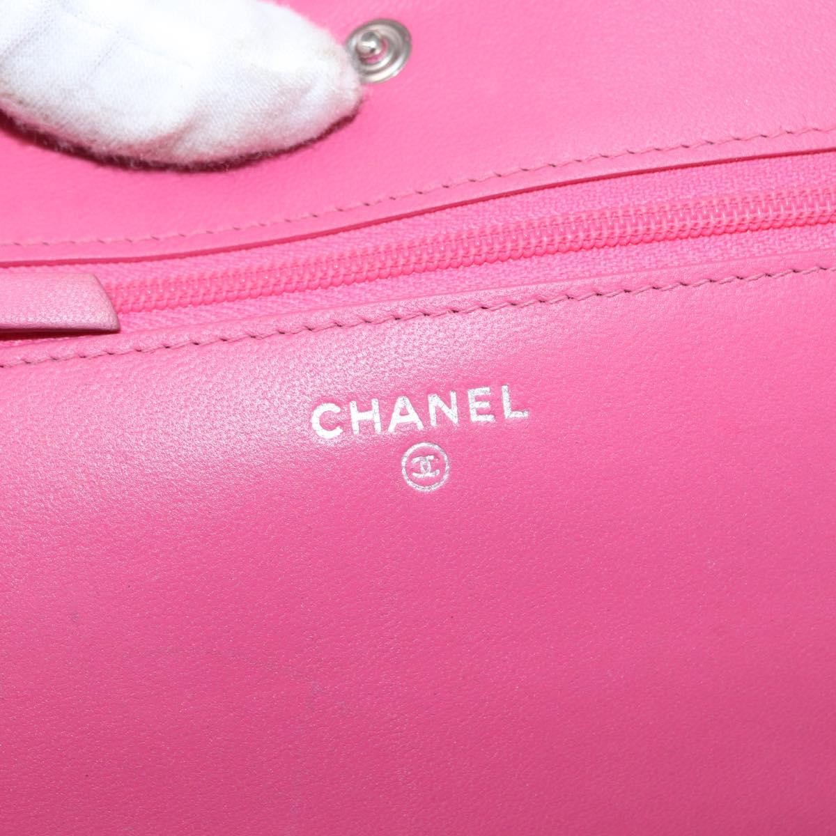 Chanel Wallet on Chain Quilted Ombre Lambskin, Pink, Leather, Crossbody Bag