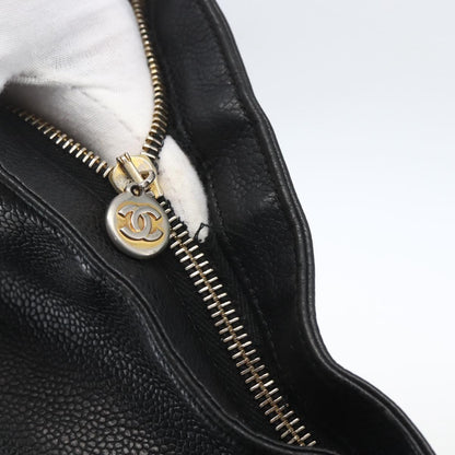 Chanel Grand Shopping Tote Quilted Calfskin, BLACK, LEATHER, Shoulder bag