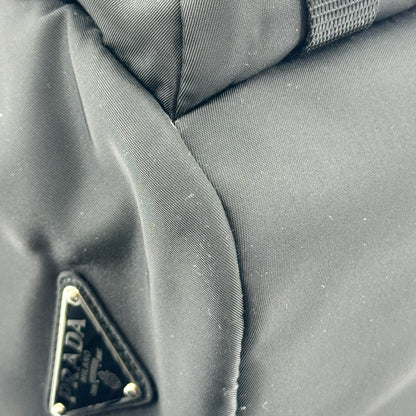 Prada Double Buckle Tessuto, Black, Nylon, Backpack