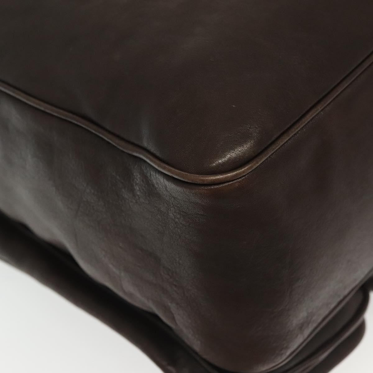Bottega Veneta Intrecciato Shoulder Leather, Brown, Leather, Shoulder Bag