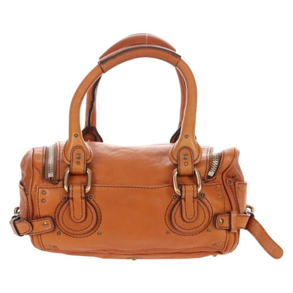 Chloe Paddington Lock Leather, Orange, Leather, Handbag