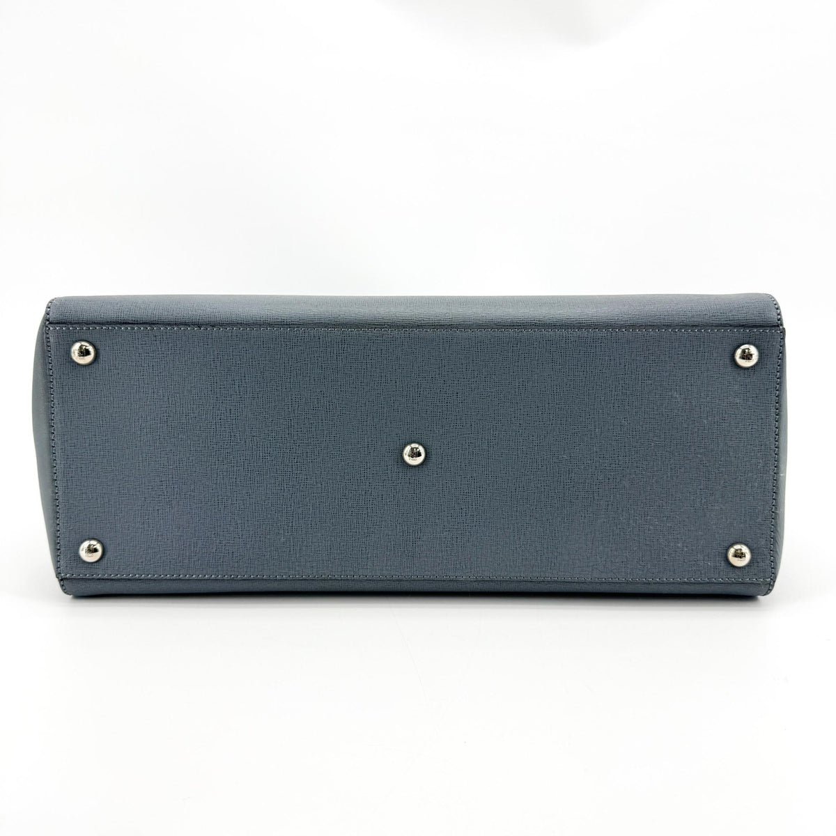 Fendi 2Jours Leather, Blue, Leather, Handbag