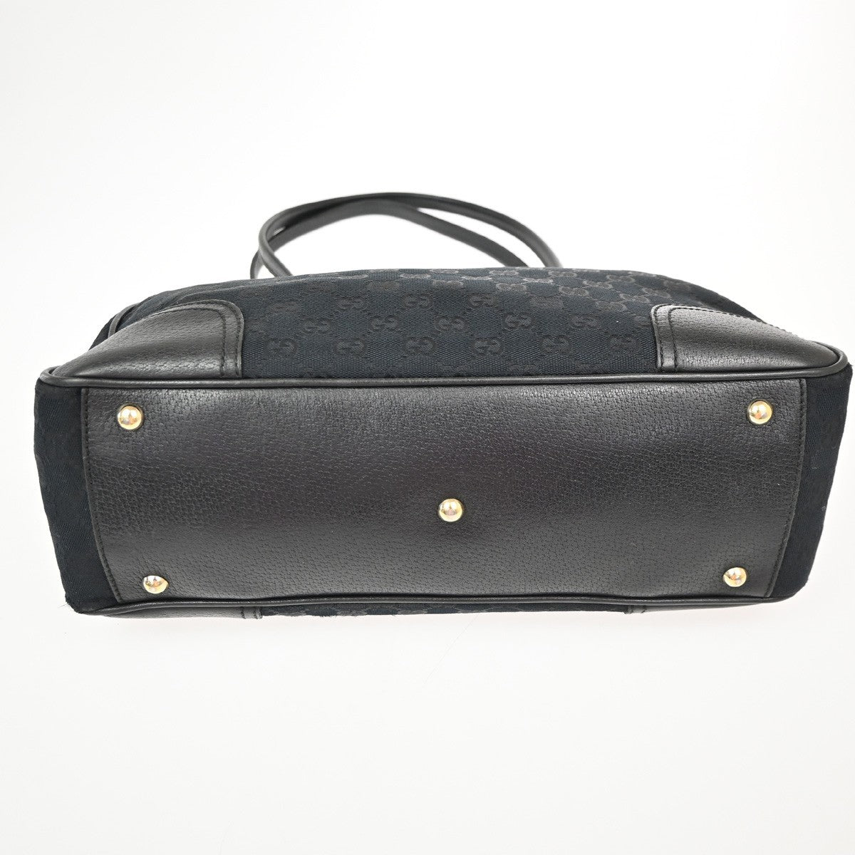 Gucci Princy Tote GG Canvas and leather, Black, Canvas, Tote Bag