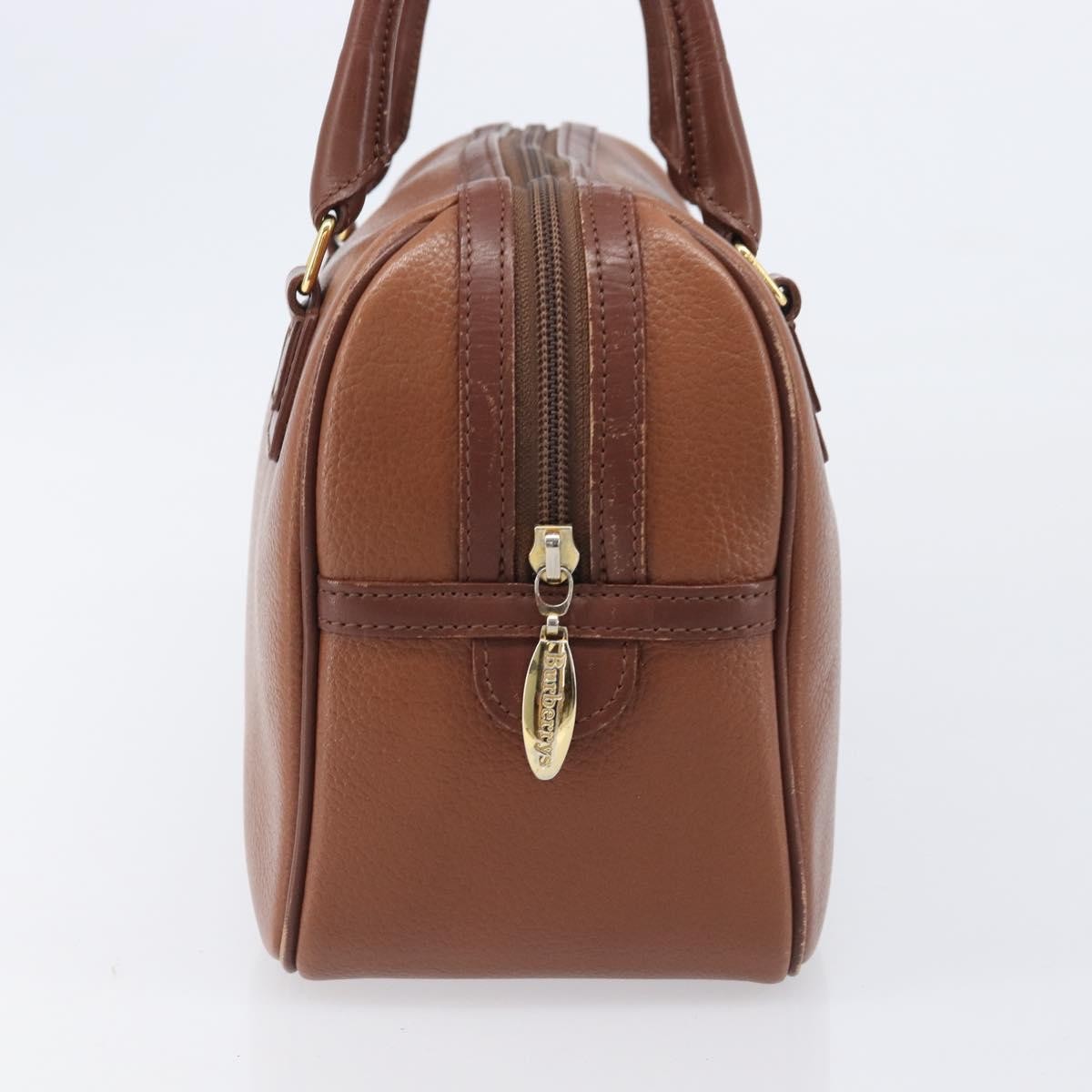 Burberry Vintage Boston Leather, Brown, Leather, Handbag