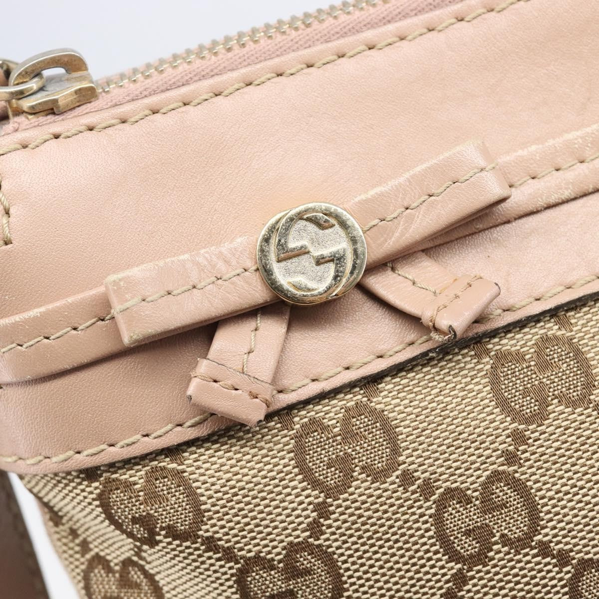 Gucci Mayfair Messenger GG Canvas and Leather, Beige, Canvas, Shoulder Bag