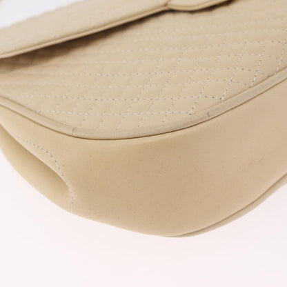 Bally Vintage Chain Quilted Leather, Neutral, Leather, Shoulder Bag