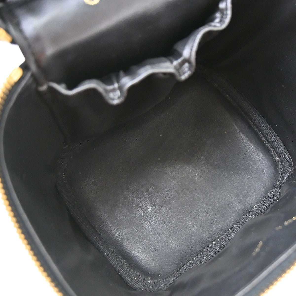 Chanel Vintage Timeless Cosmetic Case Caviar, Black, Leather, Handbag