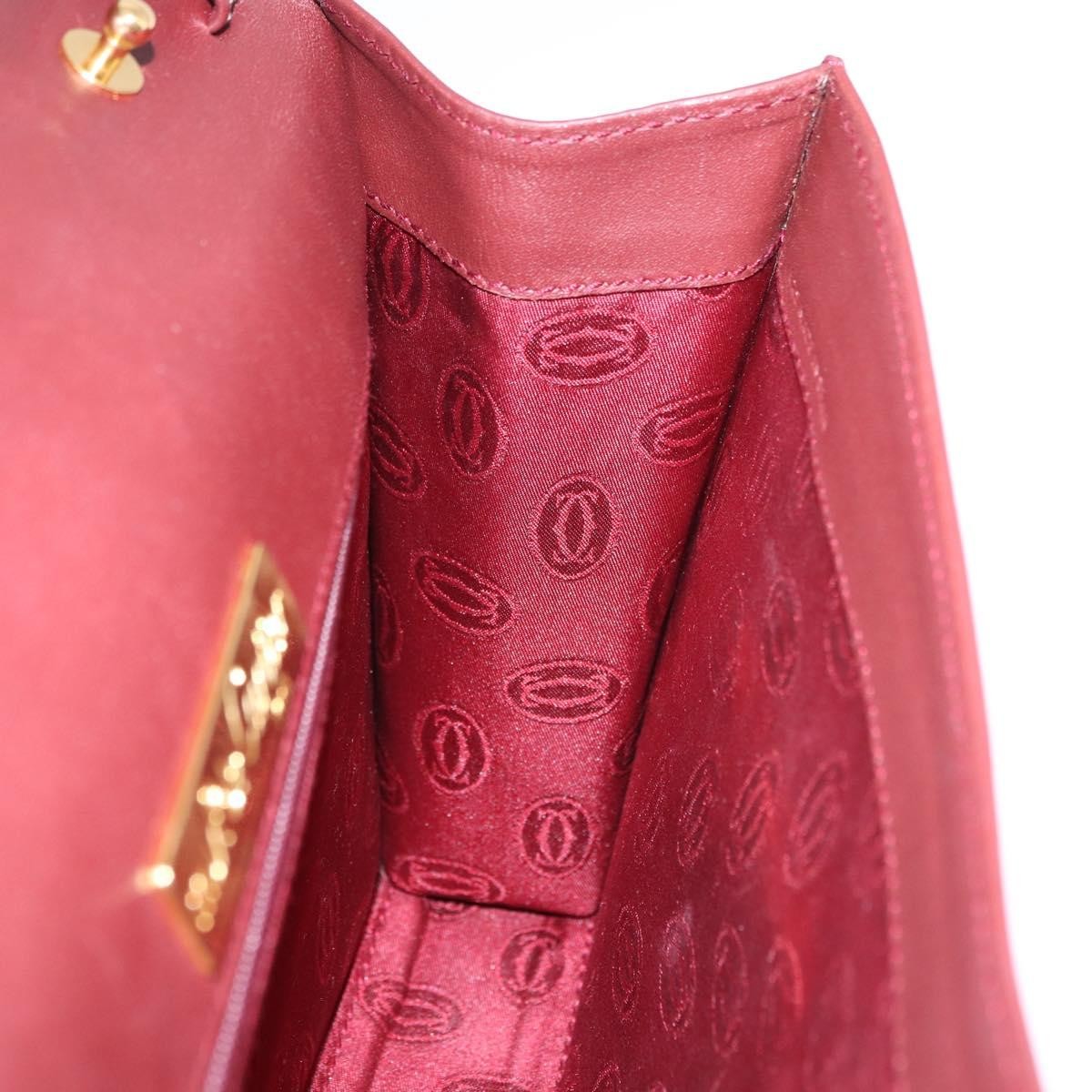 Cartier Must de Cartier Clutch Leather, Burgundy, Leather, Clutch