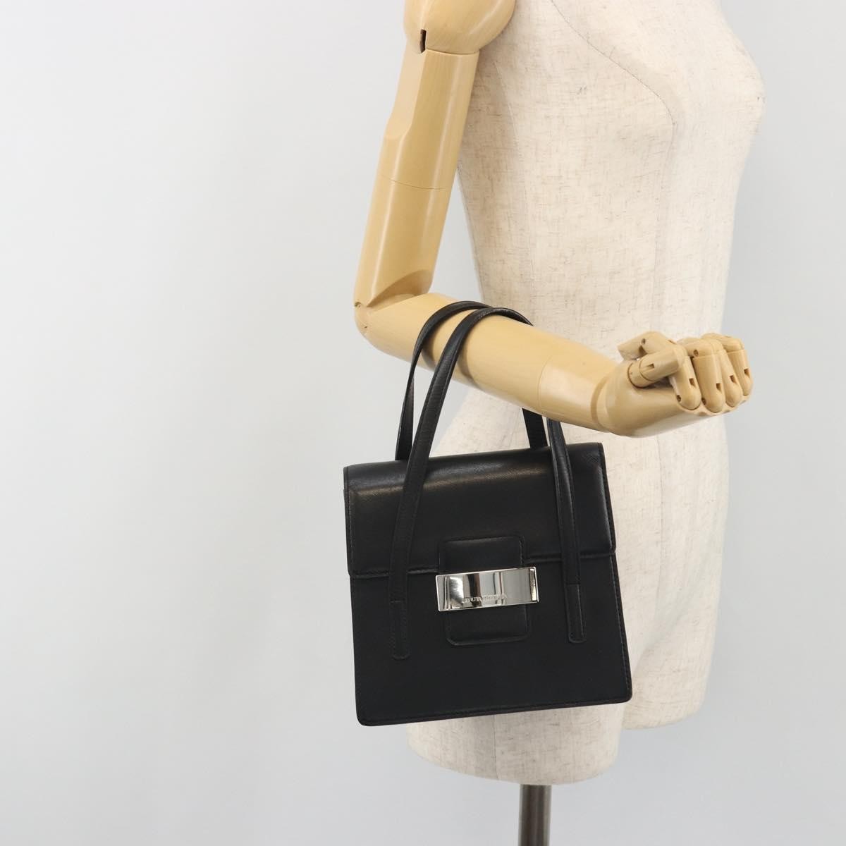 Burberry Vintage Leather, Black, Leather, Handbag