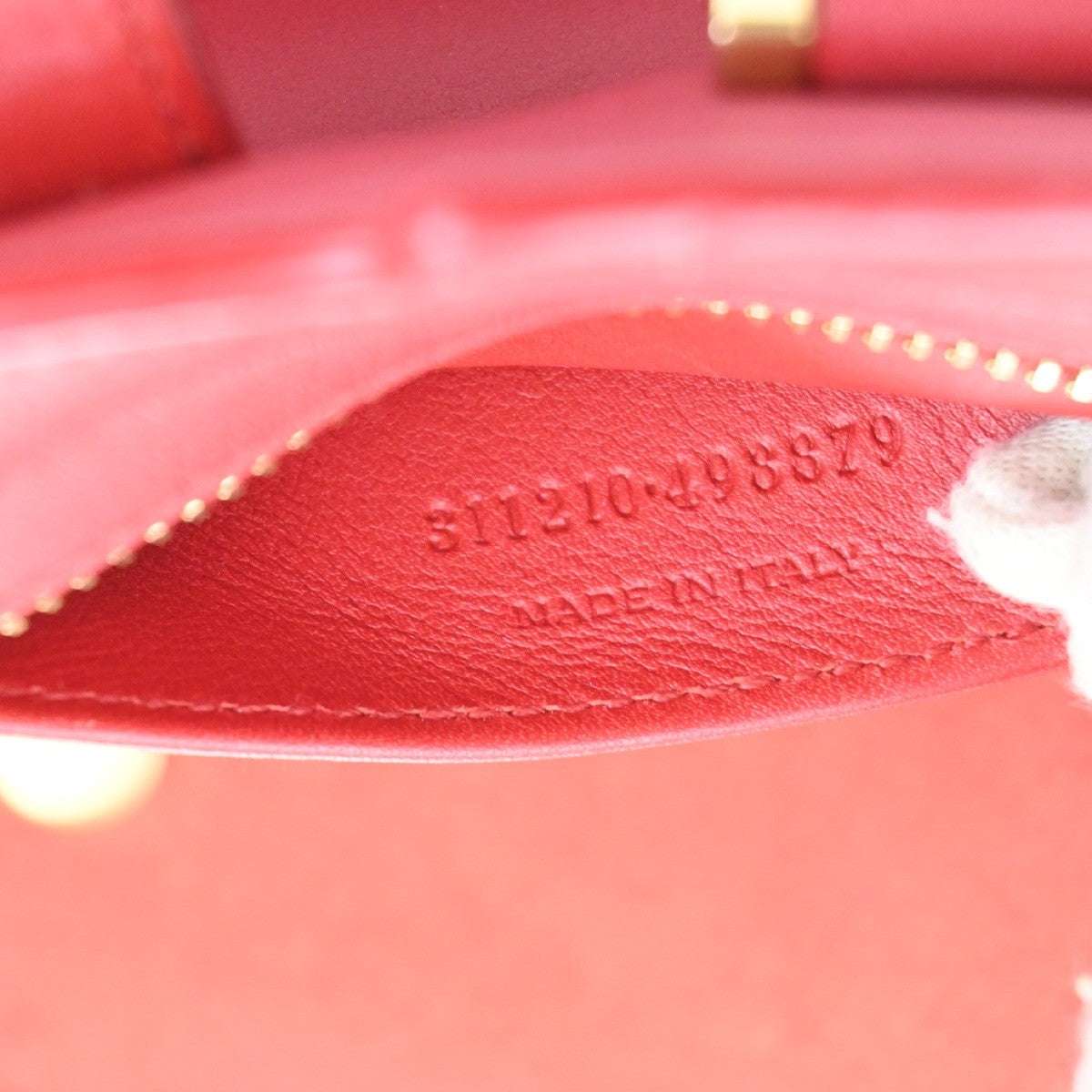 Saint Laurent Classic Y Cabas Leather, Red, Leather, Tote Bag