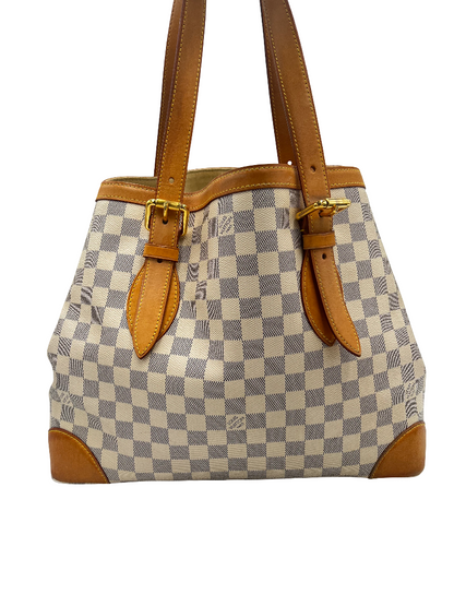 Louis Vuitton Hampstead Handbag Damier, Beige, Canvas, Handbag