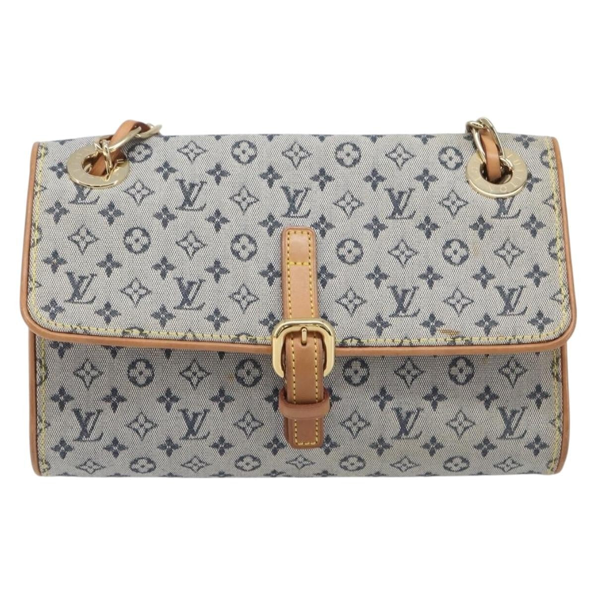 Louis Vuitton Camille Mini Lin, Blue, Canvas, Handbag