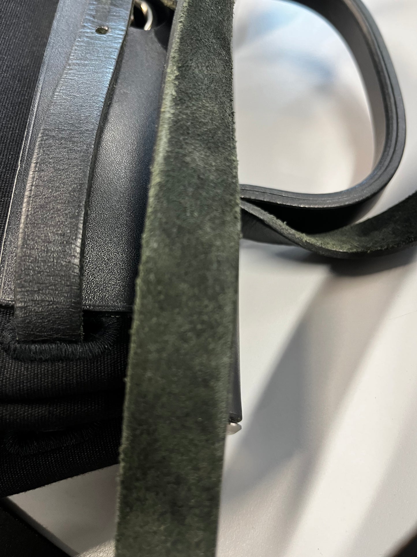 Hermes Herbag Zip Leather and Toile, BLACK, CANVAS, Handbag