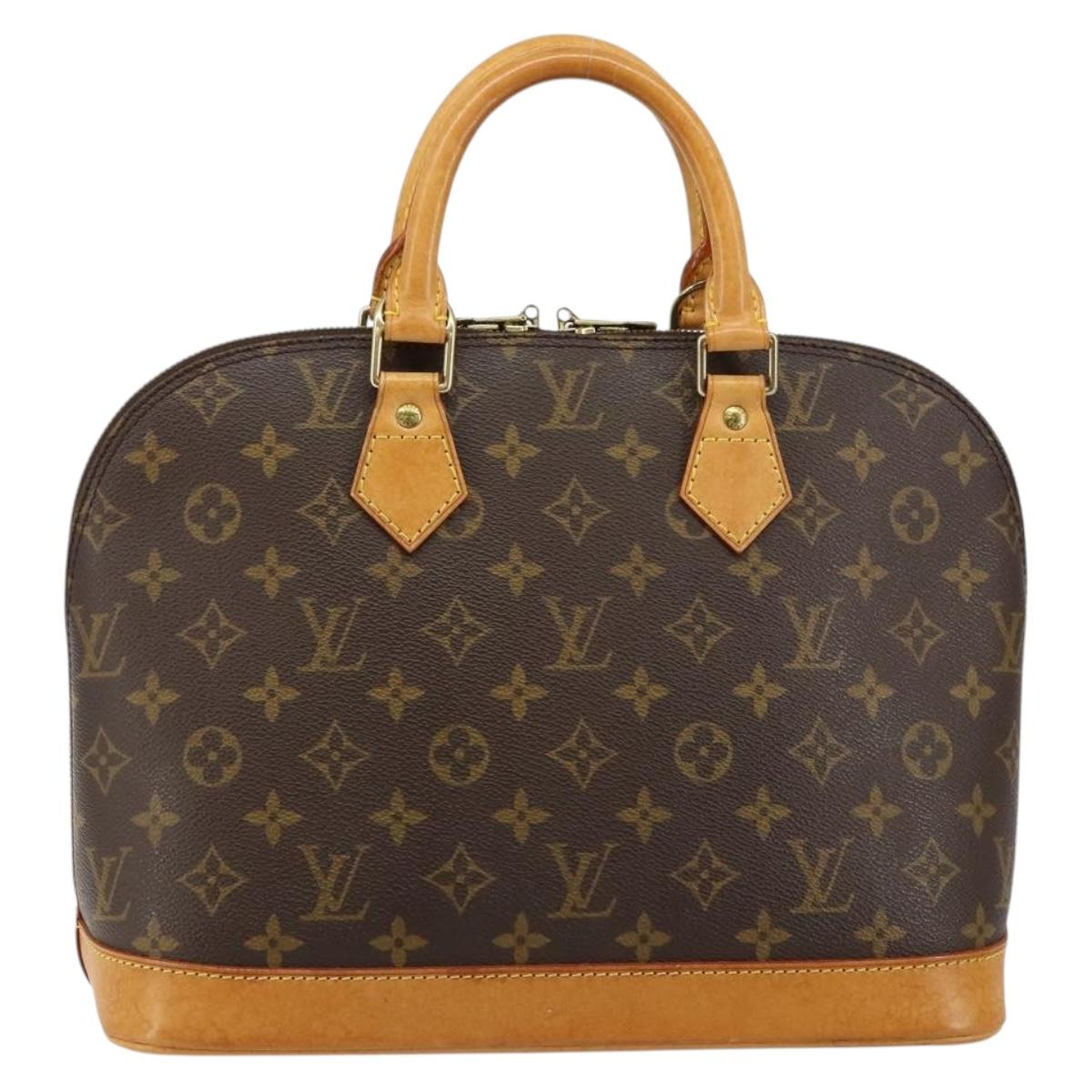 Louis Vuitton Alma Handbag Monogram Canvas, BROWN, CANVAS, Handbag