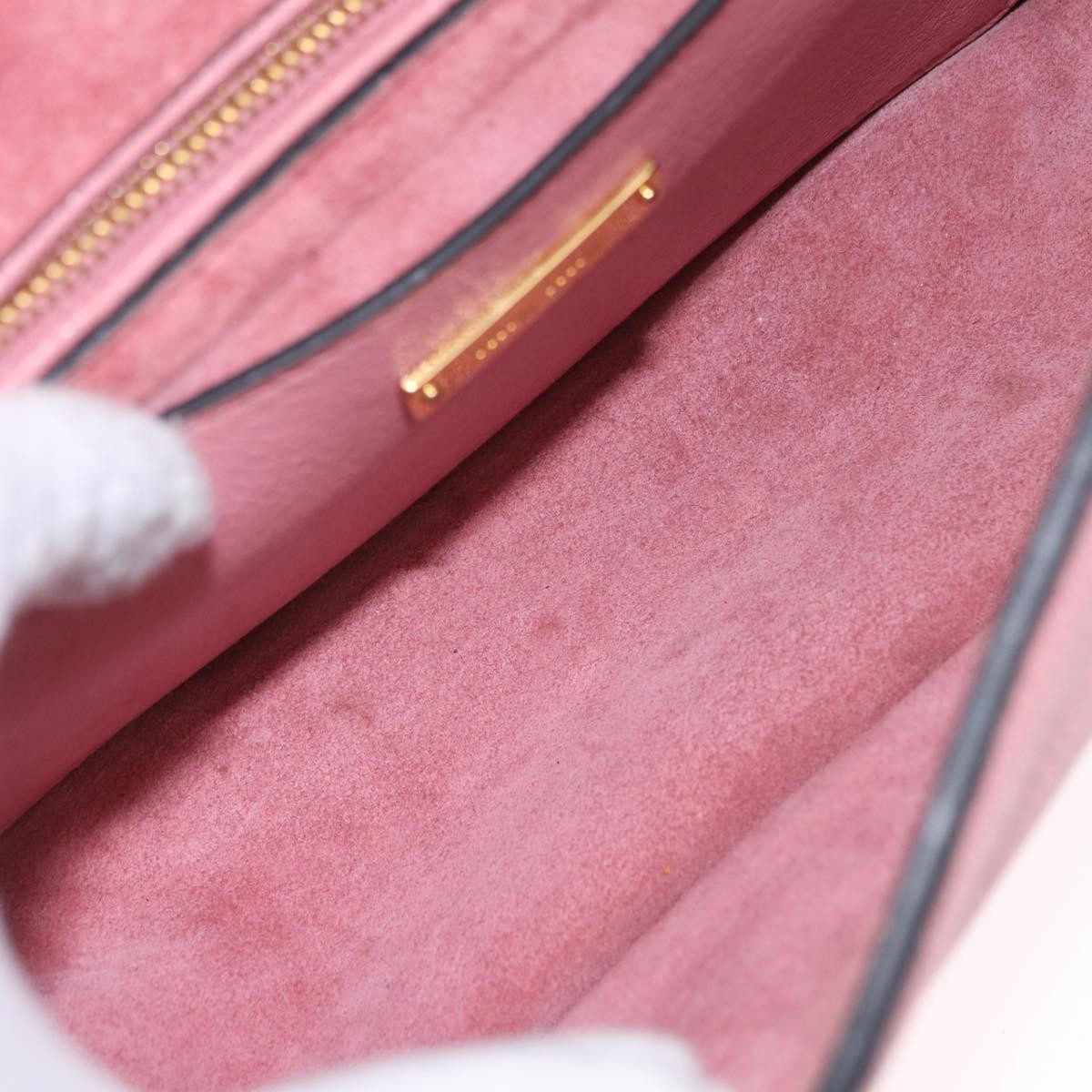 Miu Miu Madras Crystal Buckle Leather, Pink, Leather, Shoulder Bag